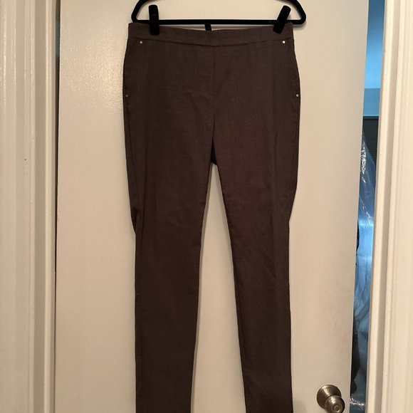 Jones of New York Dark Brown Elastic Waist Pull-On Paints (Size large) - Picture 3 of 9